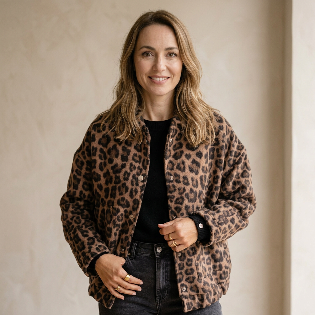 OLIWIA | Klasyczna Kurtka W Panterkę