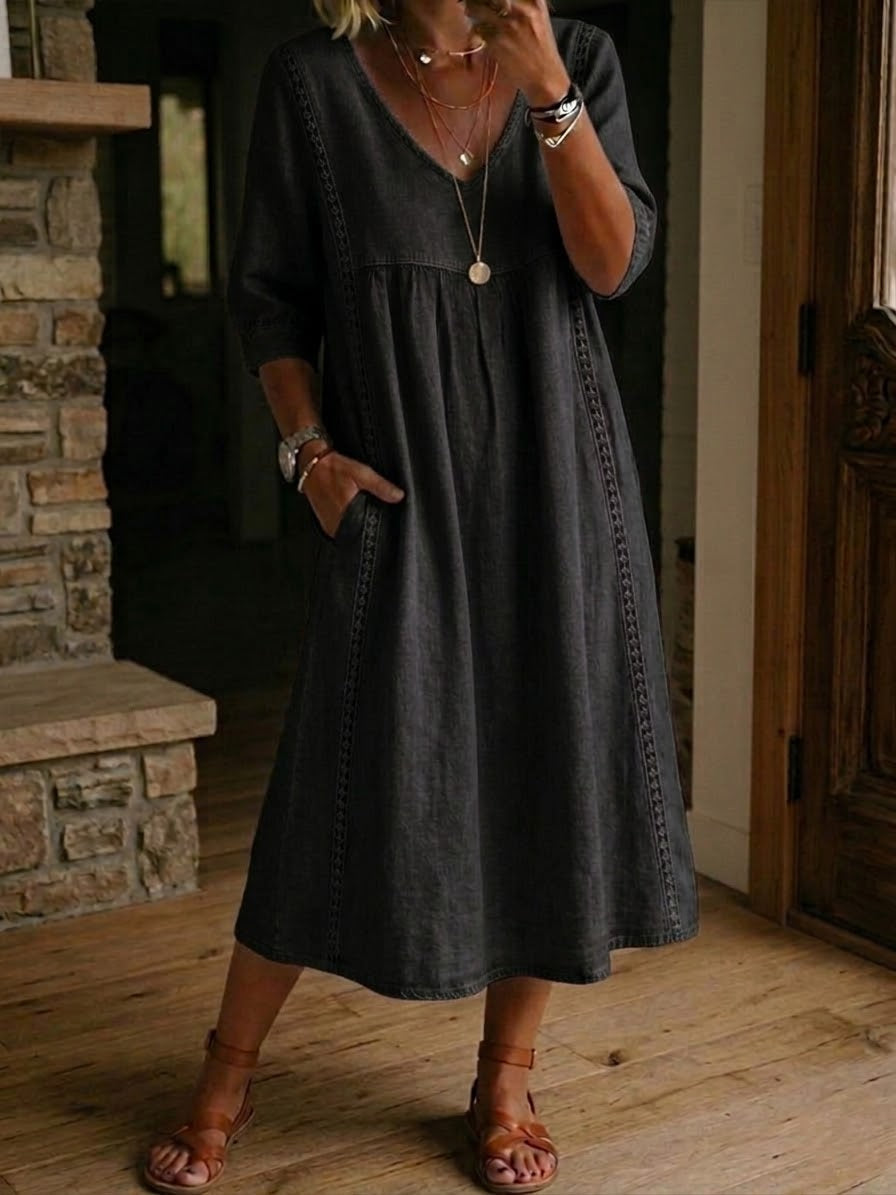 ANTONIA | Sukienka maxi w patchwork 9