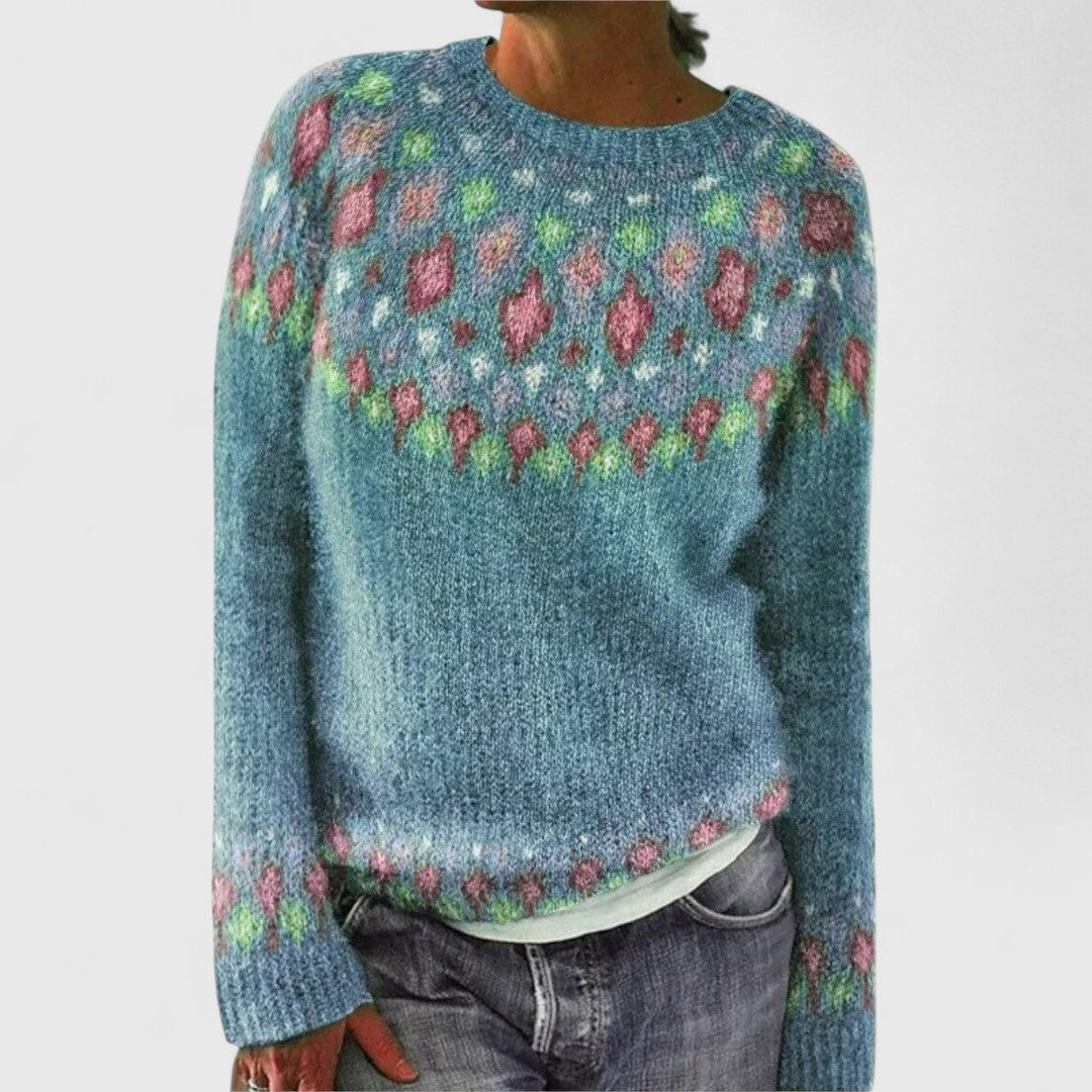 ELWIRA | Sweter dziany z delikatnym wzorem